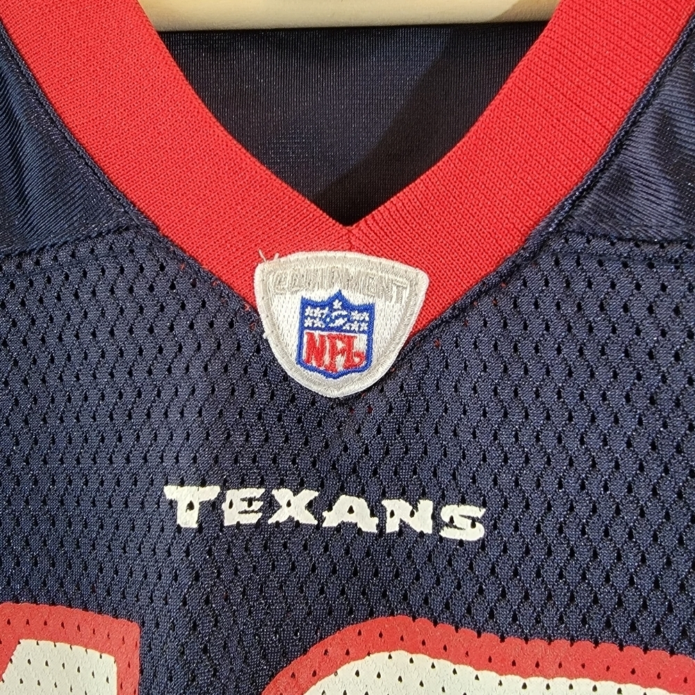 Original NFL Reebok Texans Kasper Jersey T-Shirt Sz XL Blue Red Short Sleeve - Picture 4 of 12